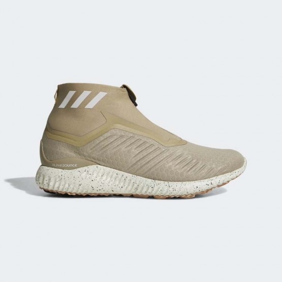 Mens Light Brown/Off White Adidas Alphabounce Zip Running Shoes 931WNLHV->Adidas Men->Sneakers