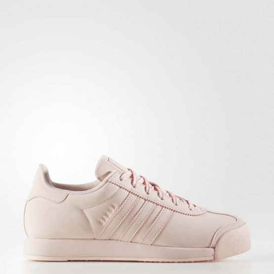 Womens Icey Pink/White Adidas Originals Samoa Shoes 943YKEJX->Adidas Women->Sneakers