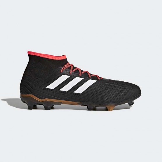 Mens Core Black/White/Infrared Adidas Predator 18.2 Firm Ground Cleats Soccer Cleats 967VWFNJ->Adidas Men->Sneakers