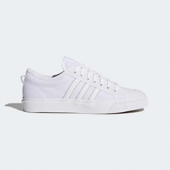 Mens White Adidas Originals Nizza Shoes 988LHNZR->->Sneakers