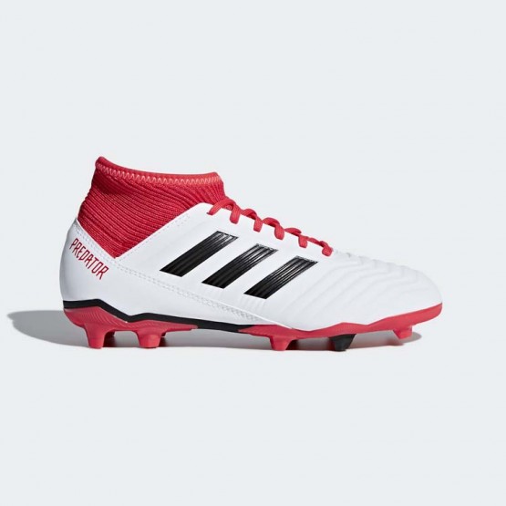 Kids White/Black Adidas Predator 18.3 Firm Ground Cleats Soccer Cleats 997TCZRM->Adidas Kids->Sneakers