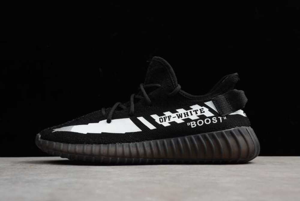 Off-White x Yeezy Boost 350 V2 Black White->Yeezy Boost->Sneakers