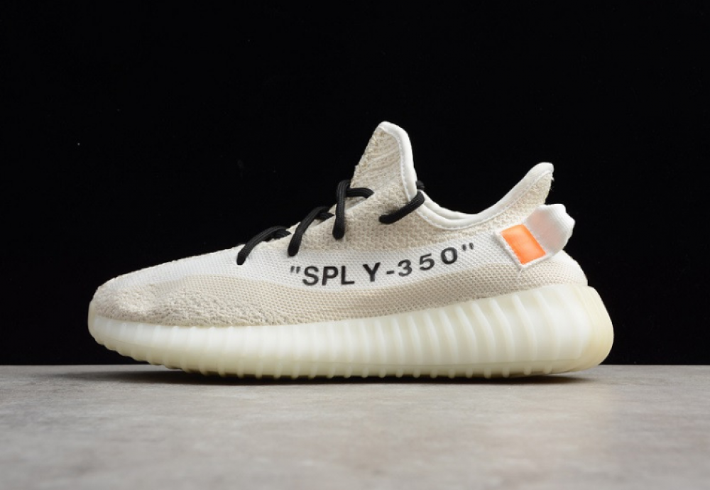 Off White x Adidas Yeezy Boost 350 V2 Cream Cloud White B37570->Yeezy Boost->Sneakers