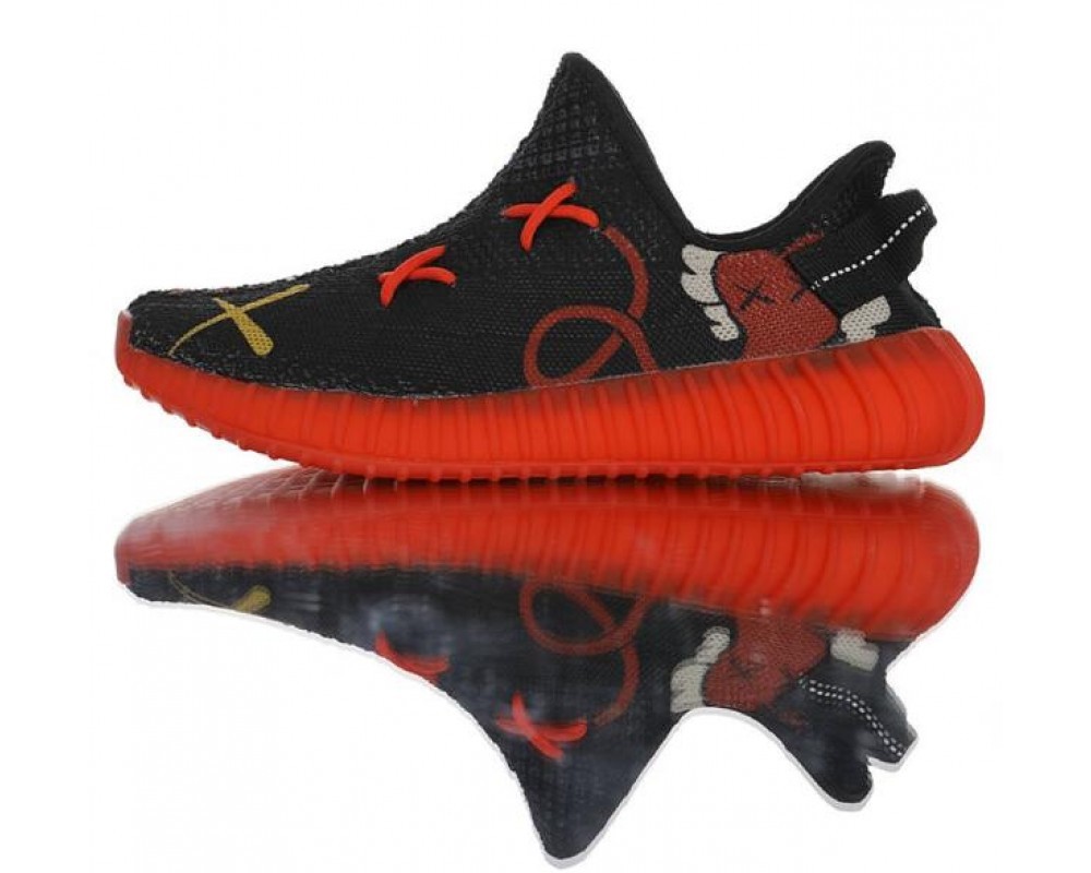 Kaws x Yeezy Boost 350 V2 Black Red->Yeezy Boost->Sneakers