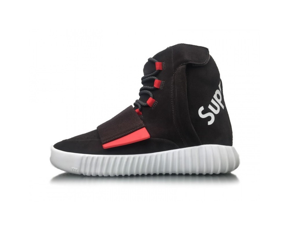 Supreme x Yeezy 750 Black Red White BB1630->Yeezy Boost->Sneakers